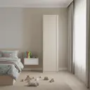 Шкаф распашной Байонна латте 60х232,2х54,5 с 4 полками и  штангой  ЛДСП белый